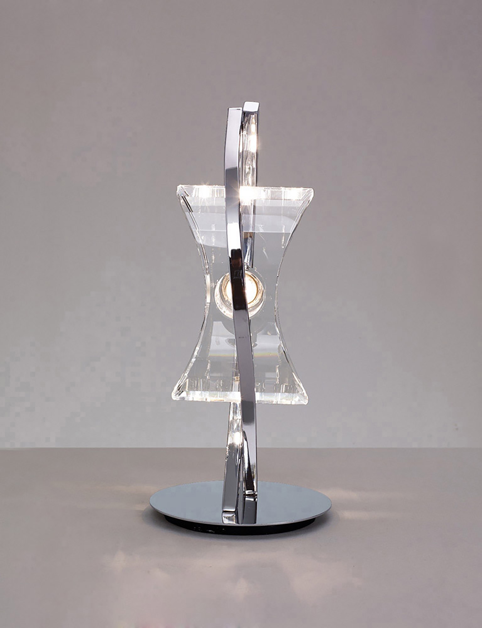 Kromo Polished Chrome Table Lamps Mantra Armed Table Lamps